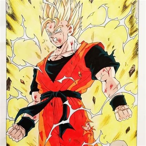 Gohan Del Futuro Súper Sayanjin 2 Ilustración De Dragón Dibujos Dibujos De Anime