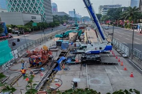 Progres Pembangunan Mrt Fase Iia Bundaran Hi Kota Capai