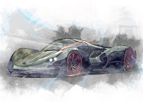 Sports Car Sketch Drawing by Leith Huber - Fine Art America