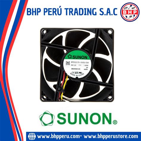 EF80251S1 1000U G99 SUNON VENTILADOR AXIAL 12VDC 1 66W 80X80X25MM 3