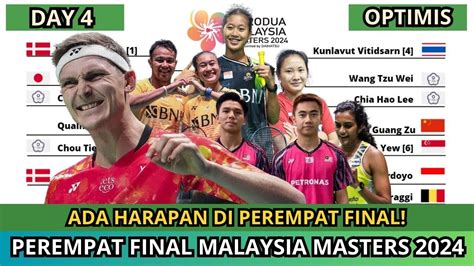 JADWAL PEREMPAT FINAL MALAYSIA MASTERS 2024 DAY 4 DUA SEKTOR ADA