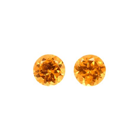 Buy Mandarin Garnet Round Mm Matching Pair Approximately Carat