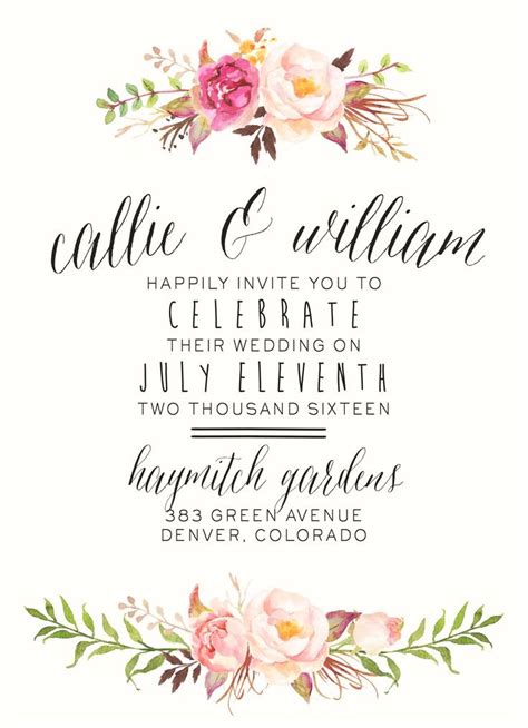 Floral Wedding Invitations