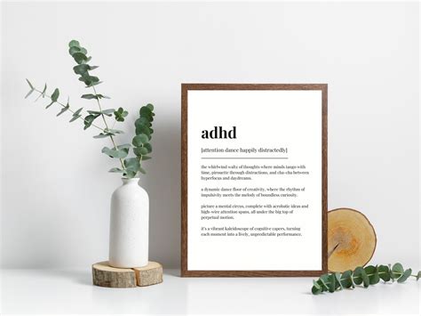 ADHD Definition Print | Creative Adhd Poster | Adhd Acceptance