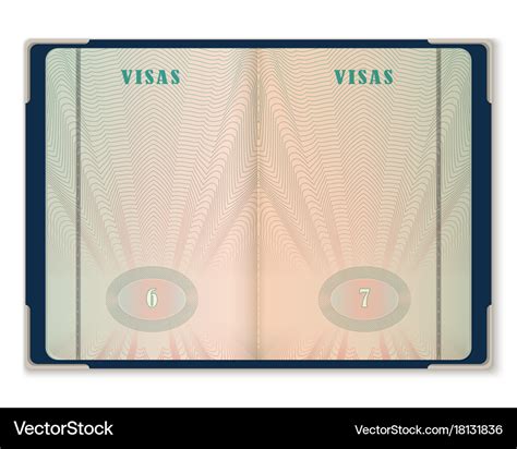 Passport pages for tourist visa identification Vector Image