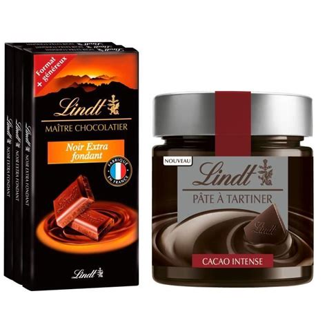 Lot De 2 1 LINDT Recette Originale Noir Extra Fondant 3X110g 1