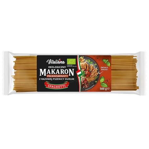 Makaron Z Razowej Pszenicy Durum Spaghetti Bio G Vitaliana