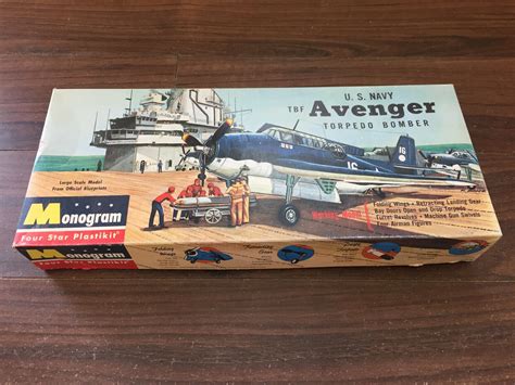 Vintage NOS 1958 Monogram U.S. Navy TBF Avenger Torpedo Bomber Scale ...