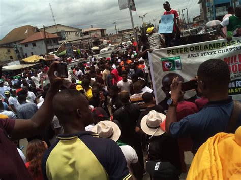 Punch Newspapers On Twitter Photos Gridlock In Umuahia As Peter Obi