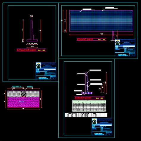 Muros De Contencion En Dwg Kb Librer A Cad