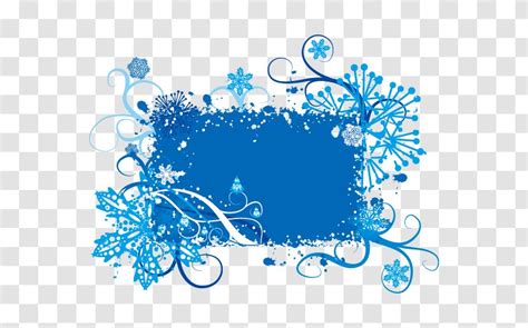 Snowflake Clip Art - Border Vector Transparent PNG