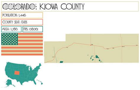 Large And Detailed Map Of Kiowa County In Colorado Usa