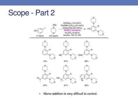 Ppt Ortho Vs Ipso Site Selective Pd And Norbornene Catalyzed Arene C