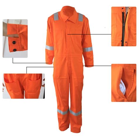 Cotton Flame Retardant Coverall Fireproof Overall Safety Uniform For