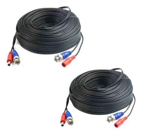 Pack Cables Bnc Cctv Para Camaras De Seguridad Logan Mts Cuotas