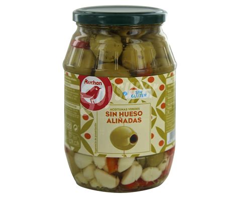 Producto Alcampo Aceitunas verdes Gordal aliñadas sin hueso Frasco de 400 g