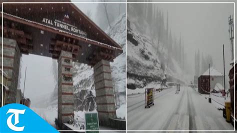 Himachal Pradesh Rohtang Pass Receives Fresh Snowfall YouTube