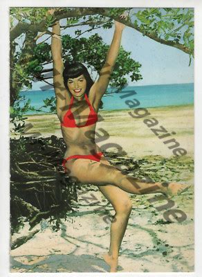 Vintage Risqué Pinup x Sexy Cheesecake Bettie Page Red Bikini Postcard XM eBay