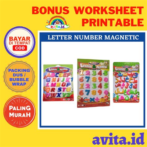 Jual Avita Id Letter Number Magnetic Magnet Angka Huruf Hijaiyah