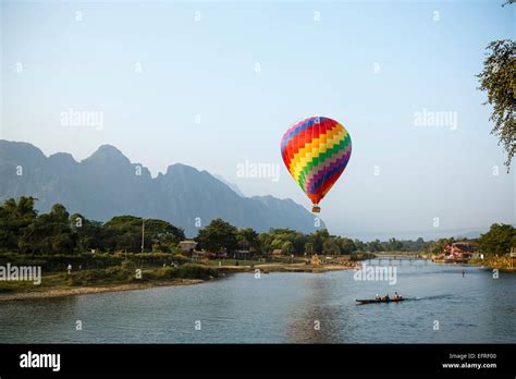 Hot Air Balloon Vang Vieng Hi Res Stock Photography And Images Alamy