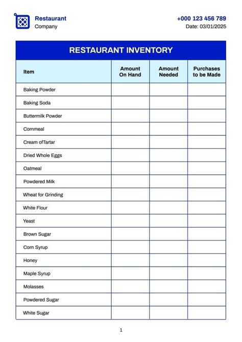 Simple Restaurant Inventory Checklist In 2024 Restaurant Management