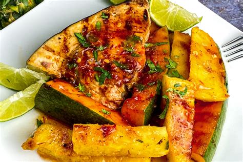 Grilled Swordfish With Pineapple And Papaya Recipe Rosemary And Maple