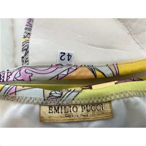 Emilio Pucci Swim Emilio Pucci Yellow Multi Bikini Size Poshmark