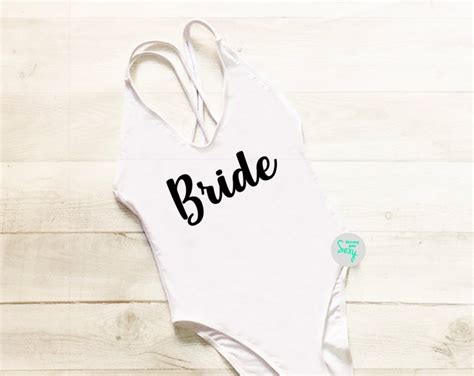 Bride Swimsuit Bachelorette Bathing Suit Swim Suit Honeymoon