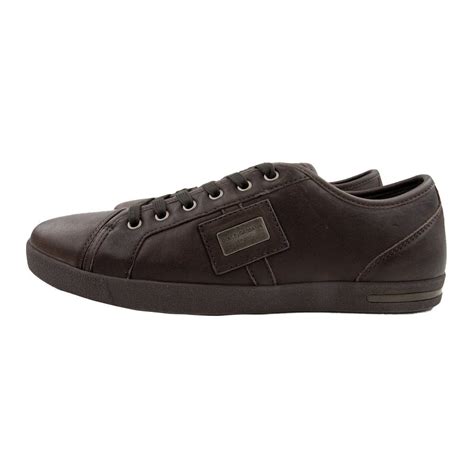 Dolce And Gabbana Sport Leather Sneaker Brown Onu