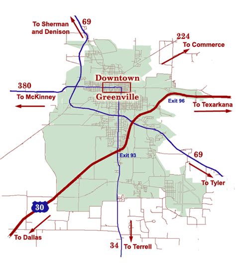 Map Of Greenville Texas - Draw A Topographic Map