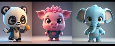 Create for you avatar 3d model, chibi character animals by Beeapo | Fiverr