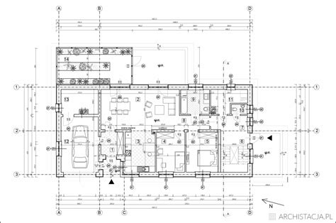 Rysunek Obraz Projekt Domu Jednorodzinnego Rysunek Techniczny