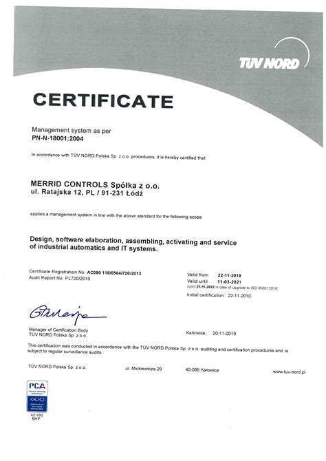 18001-en - Merrid Controls Sp. z o.o.