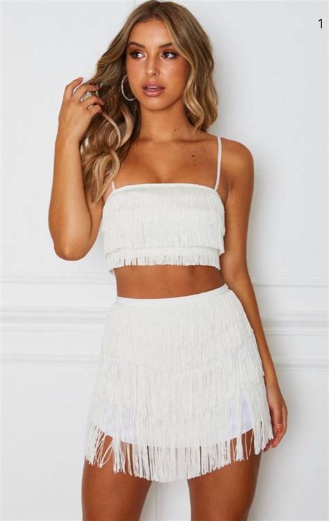 White Fox Boutique Fringe Set Fashion Outfits Cool Outfits