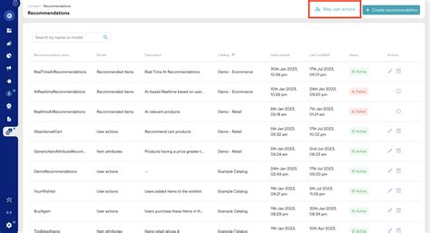 Map User Actions Settings – User Guide
