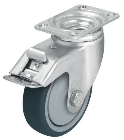 Zoro Select Swivel Plate Caster Polyurethane 5 In 400 Lb Gry L PATH