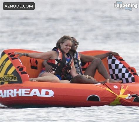 Rihanna Sexy Seen With A AP Rocky Flashing Her Hot Booty At A Beach In Barbados AZNude