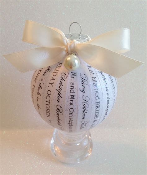 Personalized Wedding Ornament Wedding By Happythoughtsbykelly