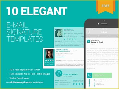 Professional Email Signature Templates Free Of 10 Free Email Signature ...