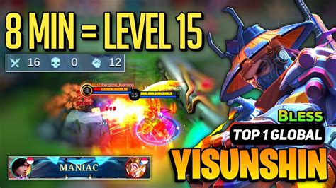 MANIAC Fast Farm Yi Sun Shin Best Build 2023 Yi Sun Shin Top 1