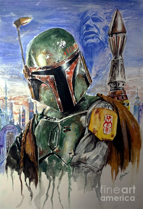 Boba Fett Painting By S G Williams Fine Art America