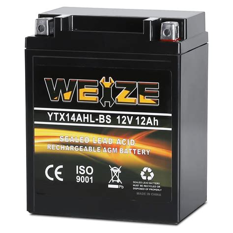 Weize Ytx14ahl Bs 12v 12ah High Performance Rechargeable Sealed Motorcycle Battery