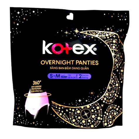 Kotex Overnight Panties S M Size Hip Up To 36″ 2pcs Shopifull