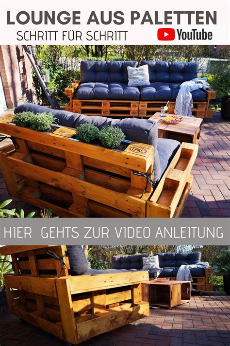 Lounge Aus Paletten Selber Bauen Palettenlounge Bauen Diy