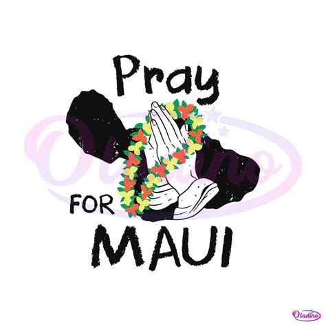 Vintage Pray For Maui Svg Maui Wildfire Relief Svg Digital File