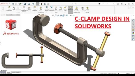 C Clamp Design In SolidWorks SolidWorks Assembly Tutorial YouTube