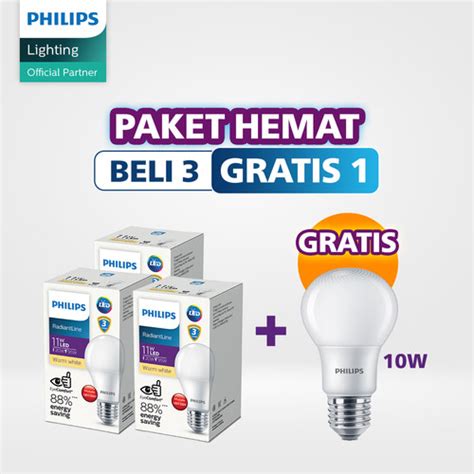 Promo Paket Beli Gratis Philips Radiantline Ledbulb W K