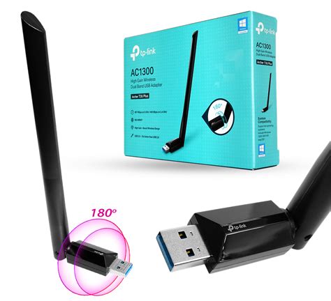 MOCNA Karta Sieciowa TP LINK Archer T3U PLUS AC1300 WiFi 2 4 I 5GHz