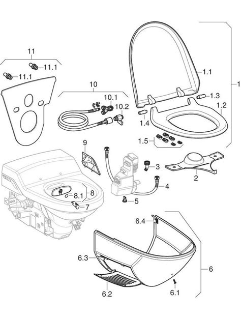 Pièces détachées pour WC complets suspendus Geberit AquaClean 8000