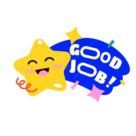 Premium Vector Good Job Sticker